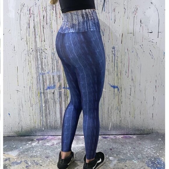 Heidi The Artist True Blue Tree Long Legging - Picture 3 of 12